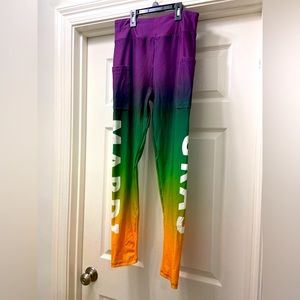 Mardi Gras Ombré leggings